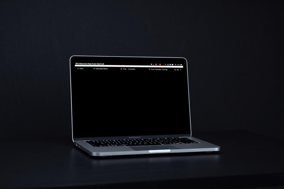 Web banner advert shown on a laptop screen